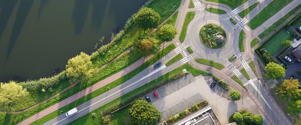 Rotonde van uit de lucht